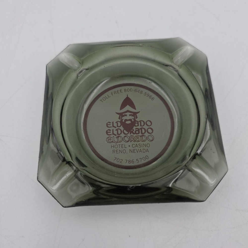 Vintage Glass Ashtray El Dorado Hotel Casino Reno, NVโ 3.5"